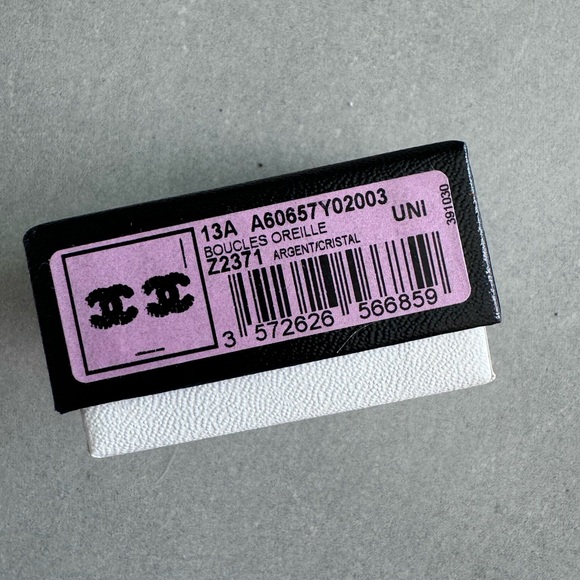 Chanel Crystal CC Stud Earrings - Picture 7 of 7